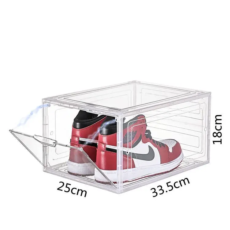 1pcs Full Hard Shoe Box Storage Box Sneakers Anti-oxidation Cabinet Transparent Shoe Plastic Acrylic Shoe Organizer