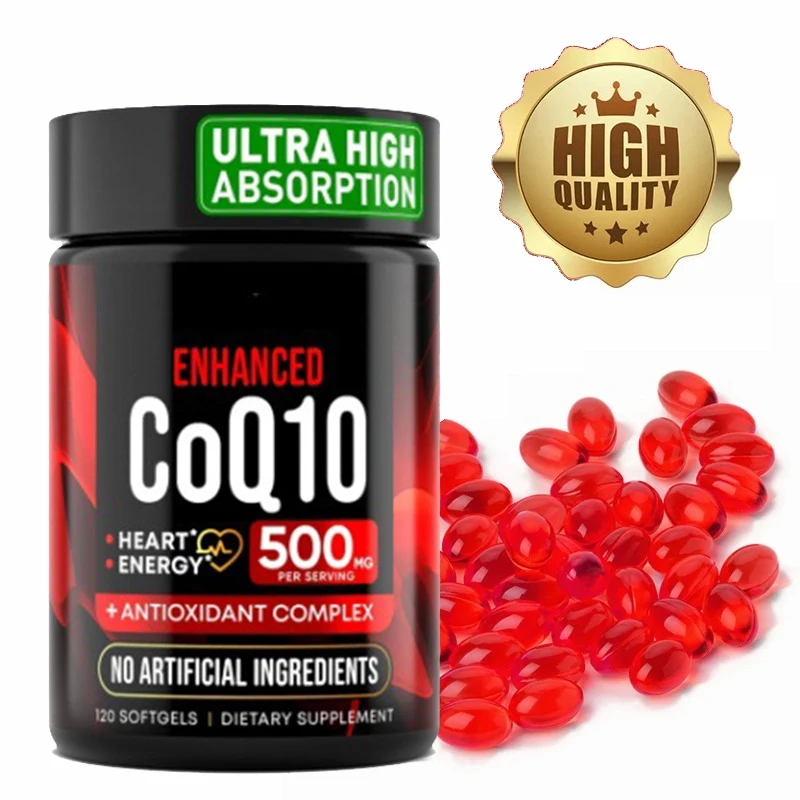 CoQ10 Supplement, for Cardiovascular & Heart Health, Vitality, Non-GMO Health Food ULTRA HIGH ABSORPTION
