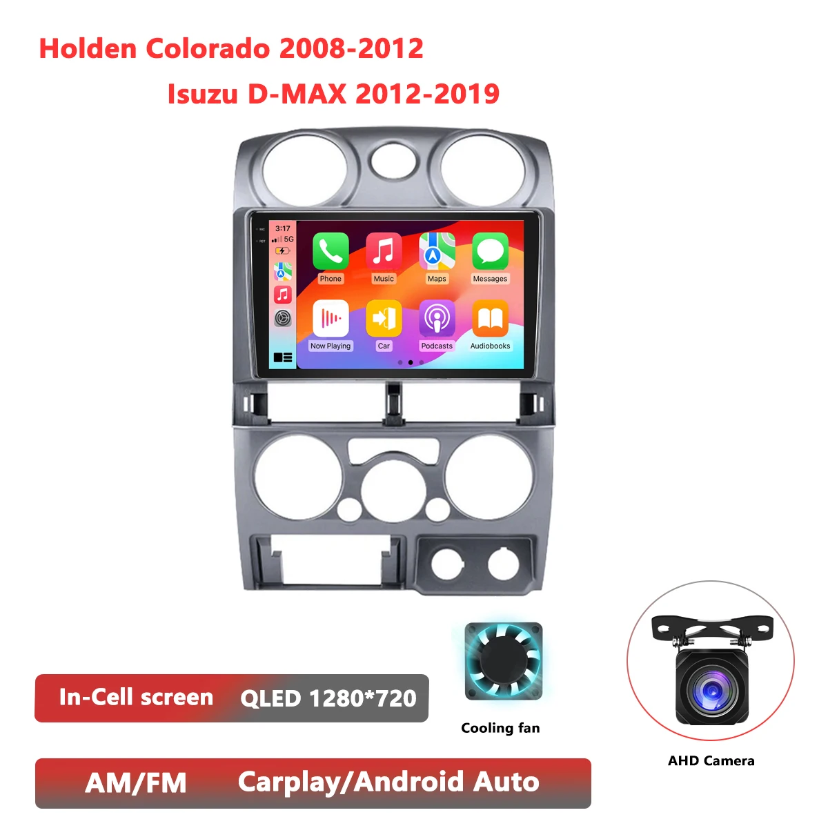 9'' Car Radio Head Unit for Holden Colorado 2008-2012 Isuzu D-MAX 2012-2019 Apple Carplay Android Auto Smart System GPS