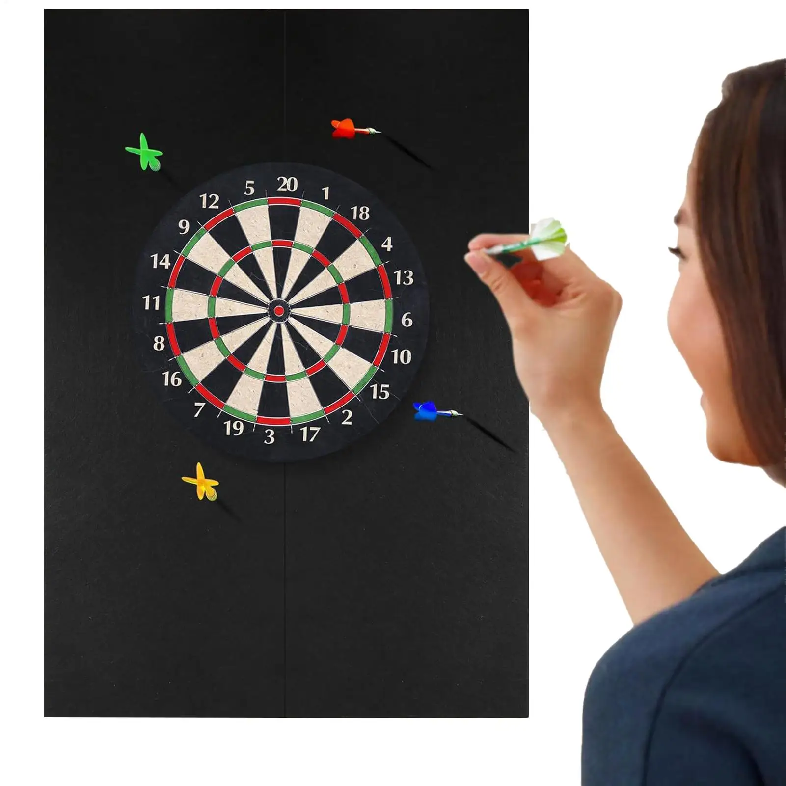 60*60/60*90cm Dart Wall Protector Dart Board Accessories Removable Black Mat Protection Professional Grade For Garage