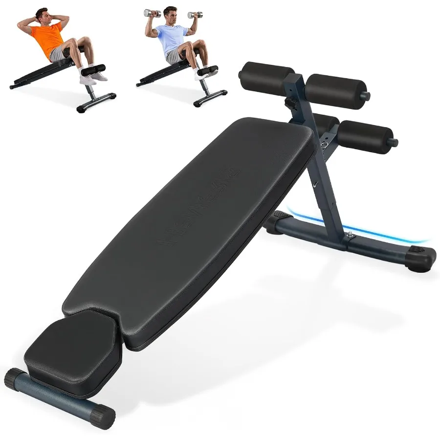 3-Level Adjustable Sit Up Bench for Abs, Ab Bench for Home Gym