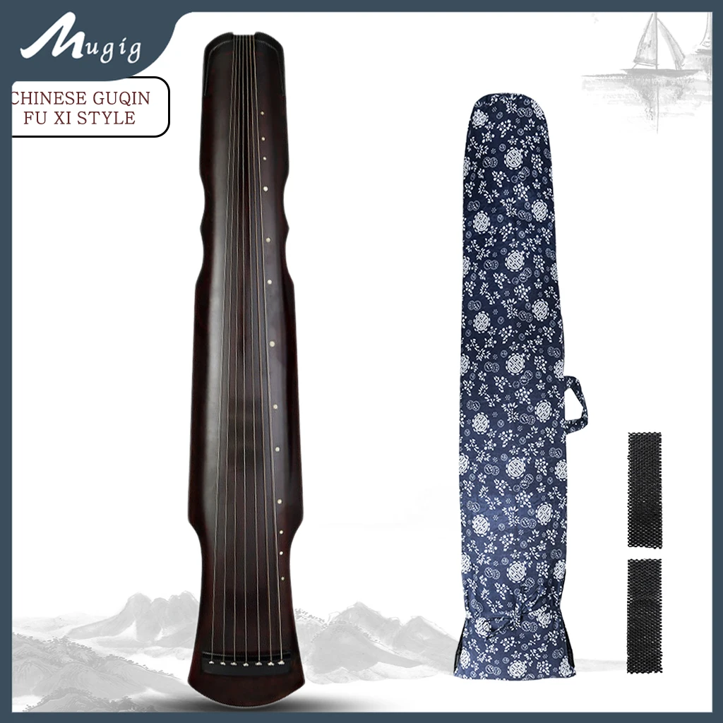 

Mugig Professional 7 Strings Guqin Aged Paulownia Chinese Ancient Zither Instrument For Beginner Practice Fu Xi Shape