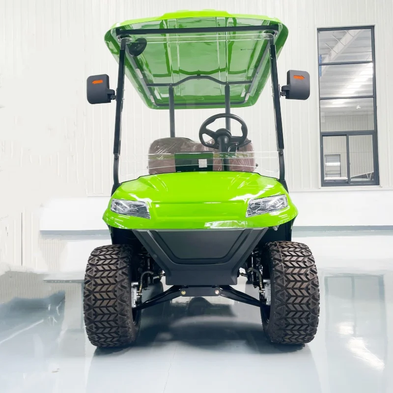 

Strong Power Lithium Battery Electric Golf Cart New Design Golf Buggy 12-Inch Off-Road Tires Bumper Rear Seat Foldable Rear Seat