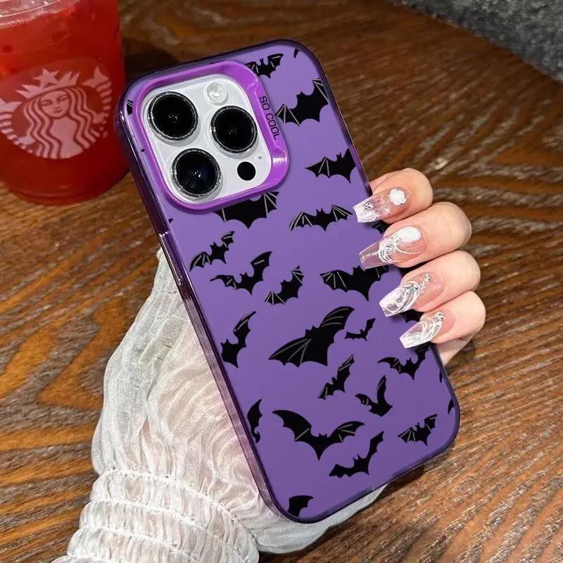 Hot Full Screen Bat Phone Case For iPhone 13 12 Mini 16 15 14 11 Pro Max XR X XS 14 15 7 8 Plus Y2K Anti Fall Back Cover