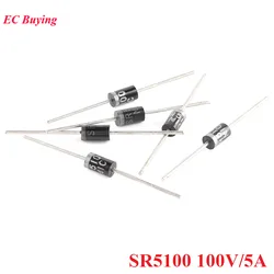 50Pcs/5pcs SR5100 SB5100 DO-41 Schottky Diode 100V5A DO-201