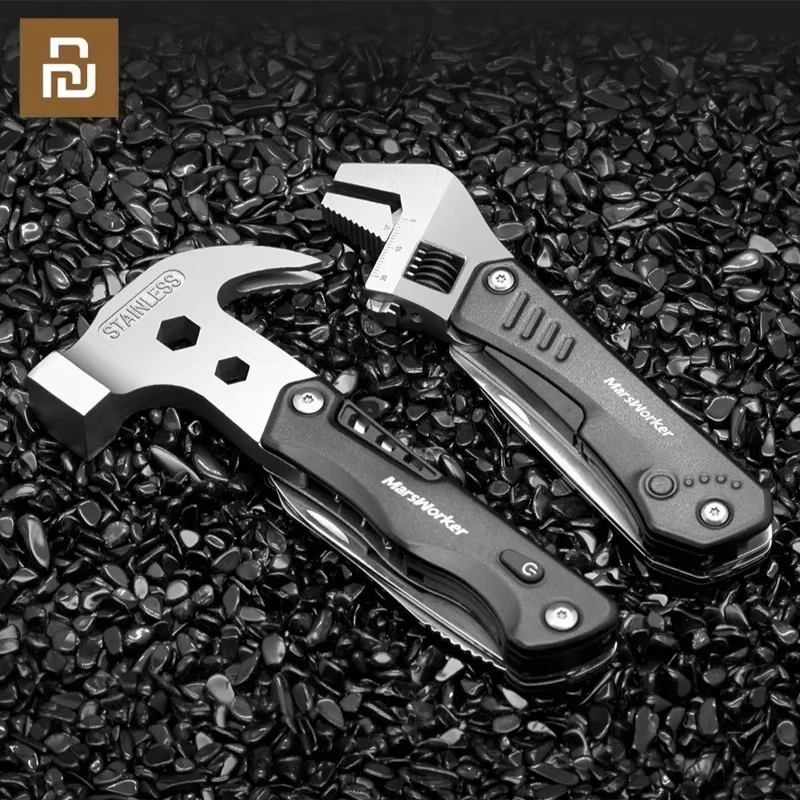 

Youpin Marsworker Hand Tool Multi-Functional Wrench /Hammer Knife Pliers Folding Tools Adjustable Wrench Survival Multitools