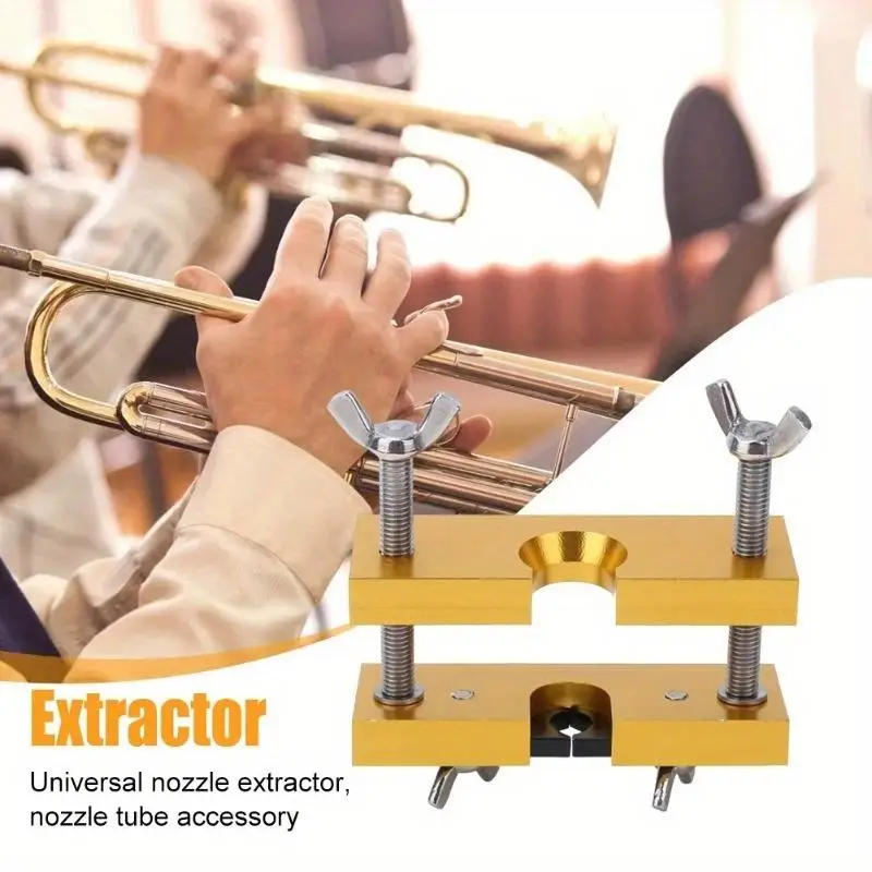 1pc Trumpet Mouthpiece Extractor Adjustable Brass Mouthpiece Remover Horn Repair Tool Effort Saving Music Equipment Accessories