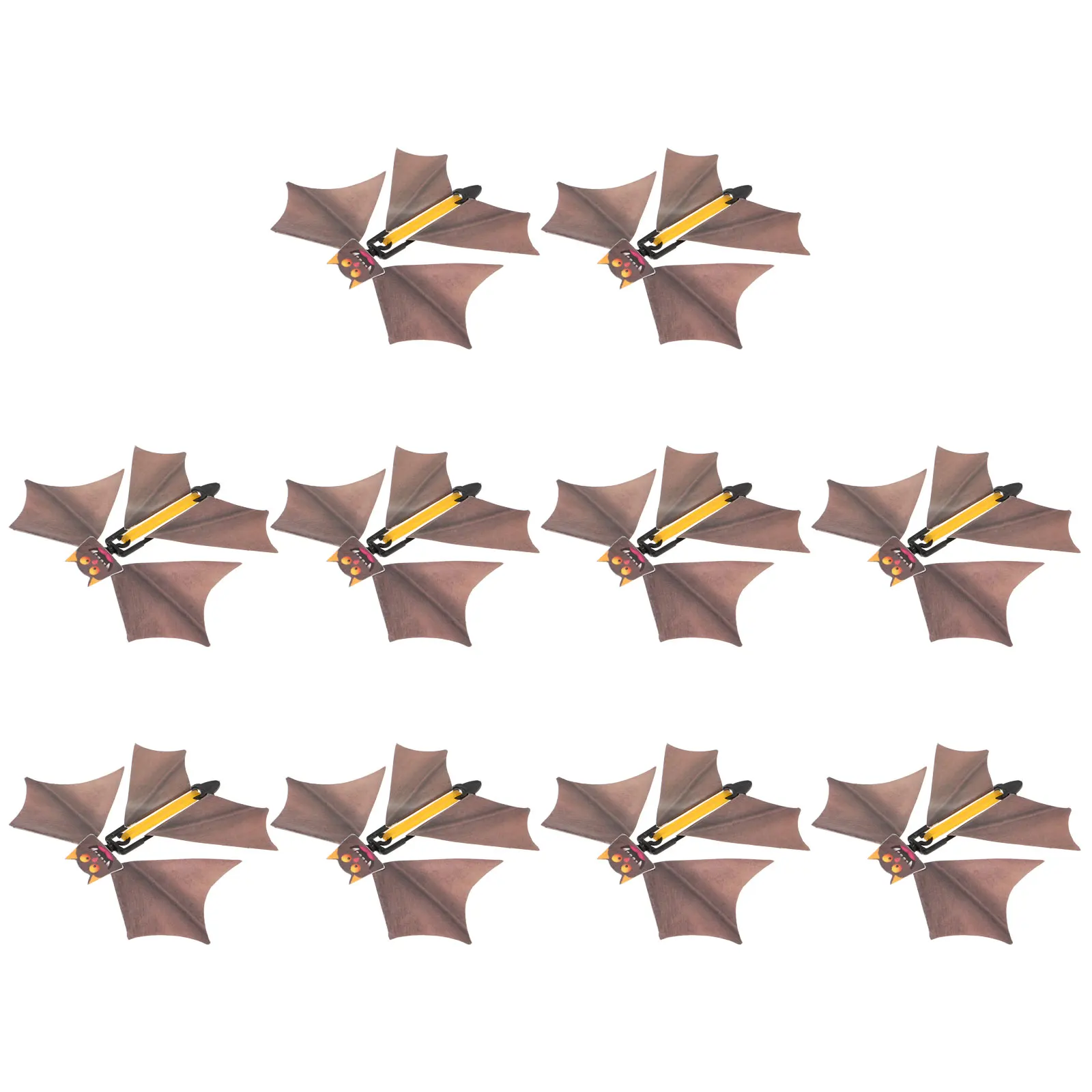

10Pcs Bat Flying Toy For Kids Halloween Decoration Scare Prank Book Trick Multi Color Bat Shape Toys