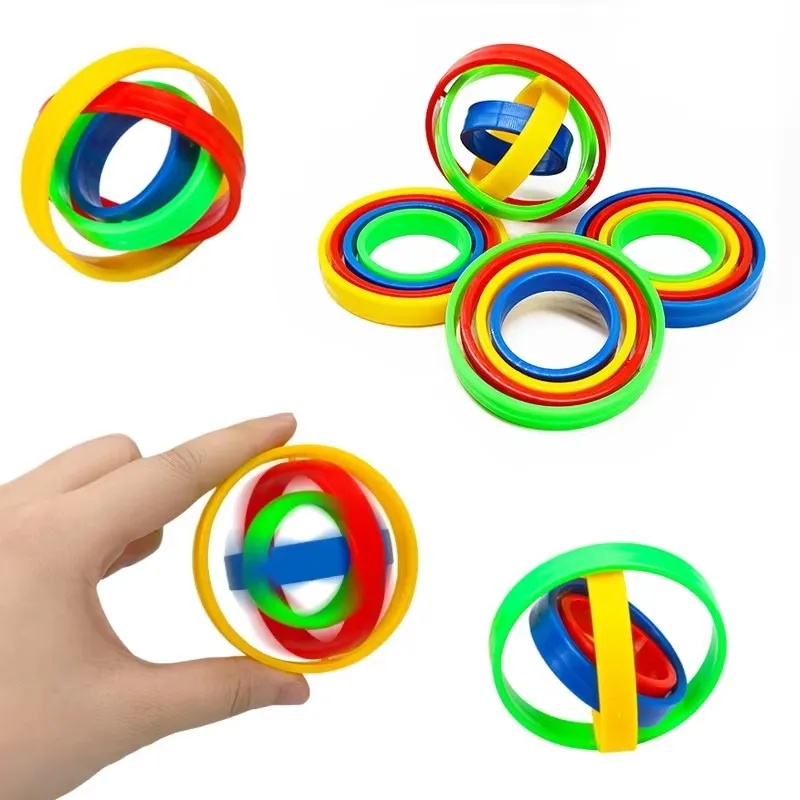 Gyroscope à cardan en plastique pour le bout des doigts, originalité, loisirs, inertie, boule universelle, décompression du bout des doigts, jouets d'intelligence magique