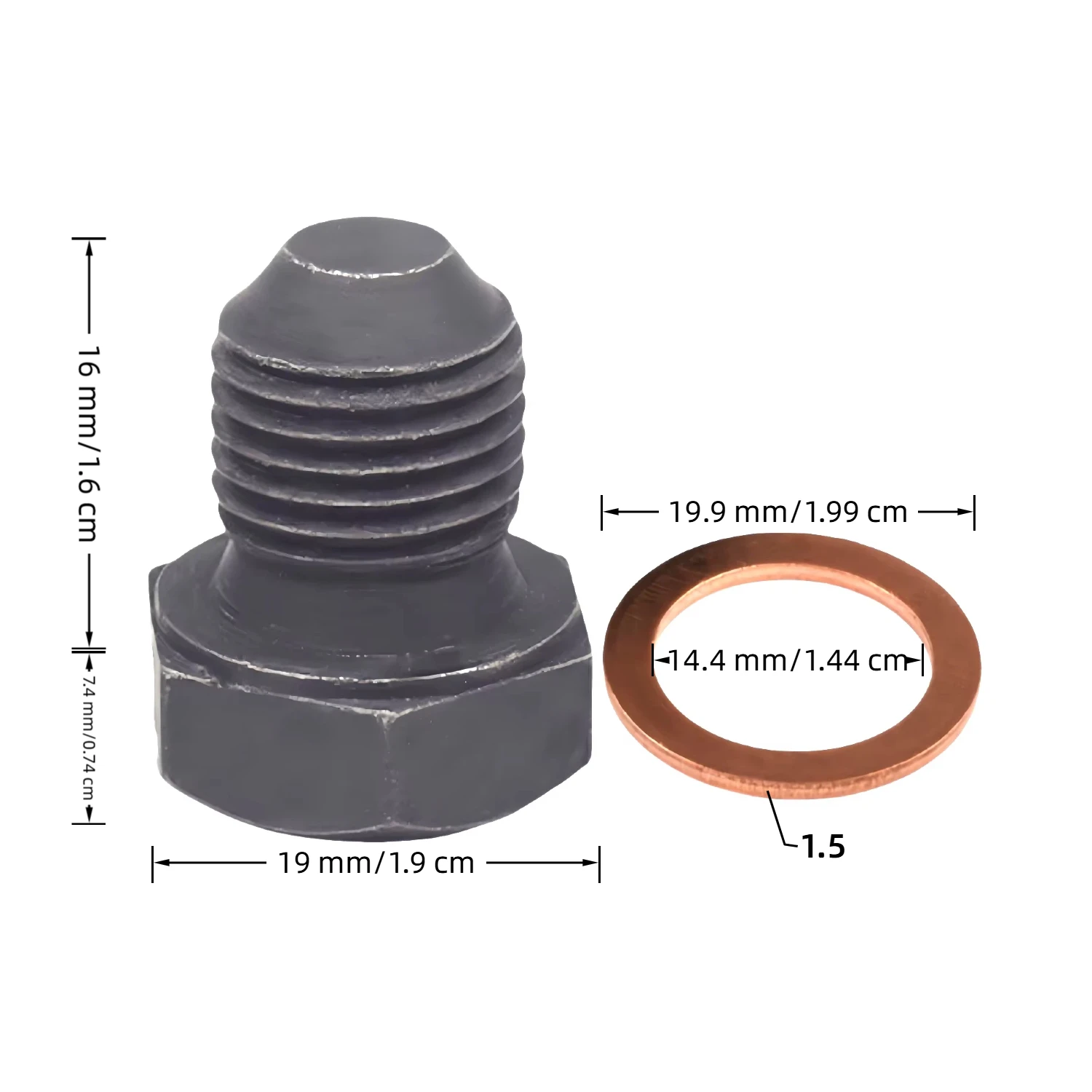 

Oil Pan Drain Plug M14*1.5*16 mm For Audi 80 B4 100 C2 A3 200 C3 Q3 Ford Galaxy I VW Passat Golf Tiguan Caddy 1972-2020 1005305