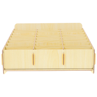 Wooden Phone Holder Box Mobile Storage Organizer Compartments Solid Desktop Rack Classroom Office School Supplies Pen Pencil