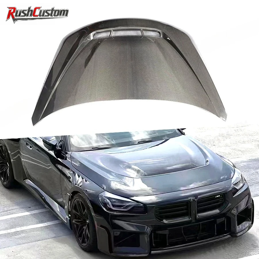 

Dry Carbon Fibre Car Front Bumper Engine Hood Bonnet Vent Cover For BMW M2 G87 2021+ Parts Upgrade Car Accessorie