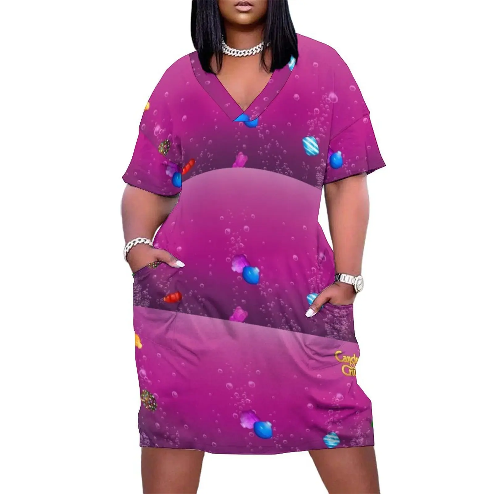 

candy crush soda saga Loose Pocket Dress Dresses for wedding party Women's clothing