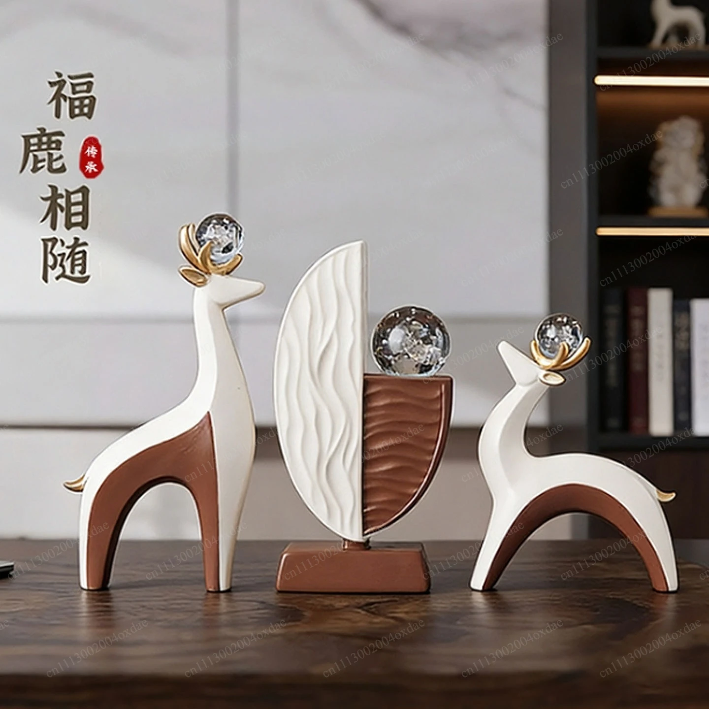 High sense niche light luxury high-end living room entrance wine cabinet office desktop home decoration