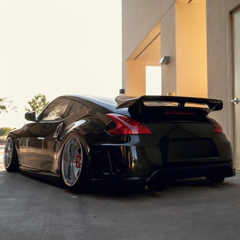 Rear Spoiler Wing style Carbon Fiber Double Deck Fit