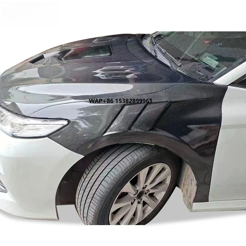 

2018+ for for Modified Carbon Fiber Black Fender High-quality 100% Fitment Front Mudguard for Retrofit/Upgrade