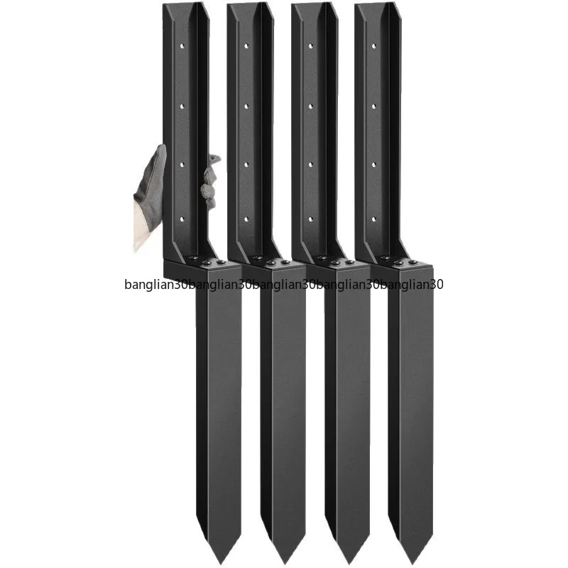 Heavy Duty Steel Post Repair Pile Post Anchor Ground Nails Are Used To Repair Inclined Broken Wooden Fences