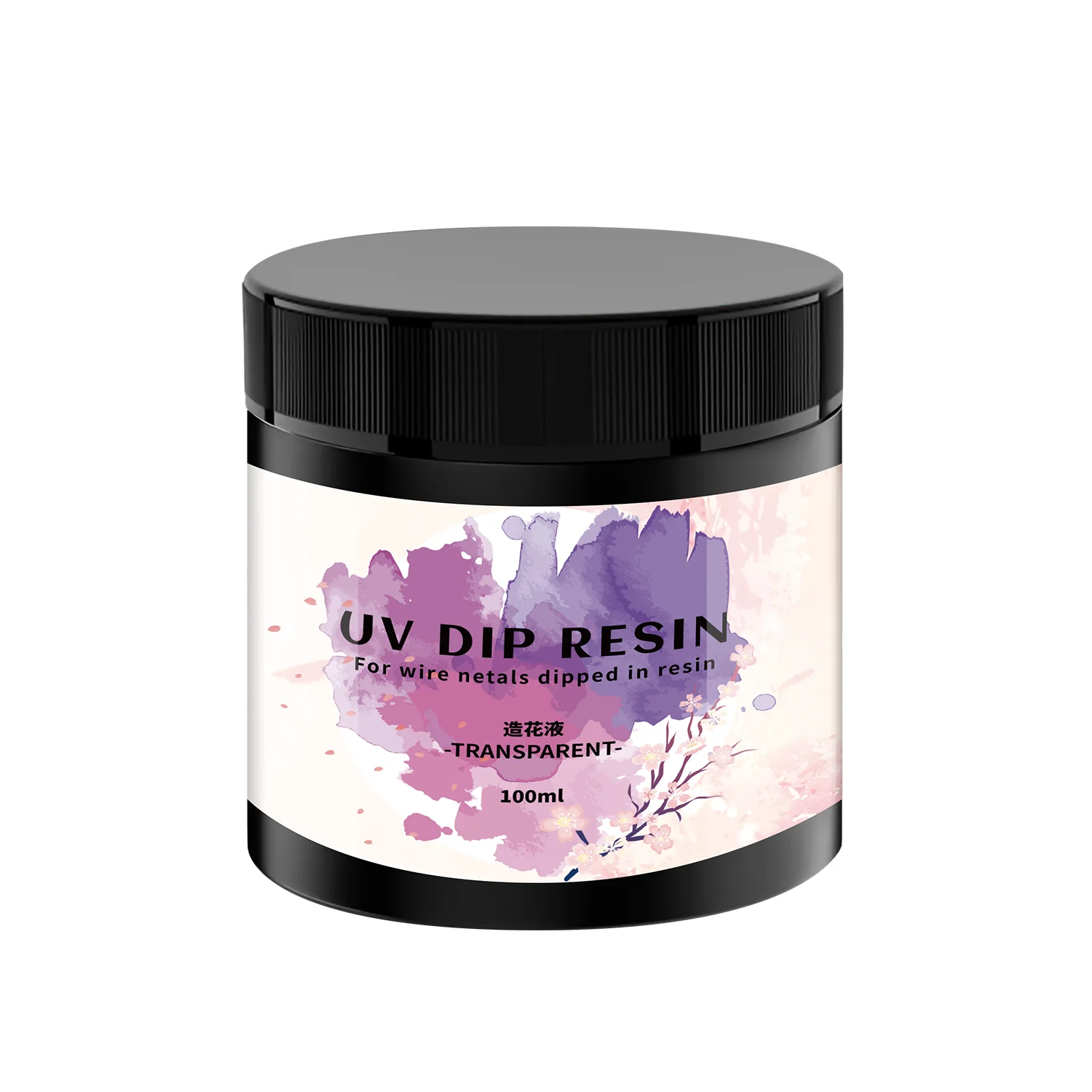 50/100ml UV-DIP-Harz Hohe Transparenz Schnell Trocknend Kristallblumen-Herstellungsflüssigkeit Hochglanz UV-DIP-Harz für Schmuckherstellung