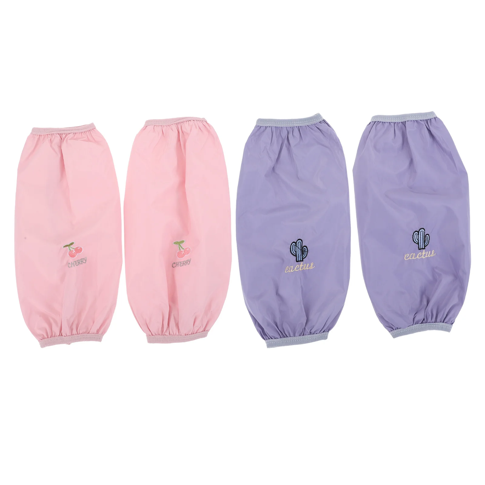 

Waterproof Sleeves 2 Pairs Kitchen Oil-Proof Covers Cartoon Design Practical Cooking Arm Protectors Durable Stain