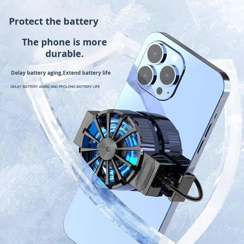 

New Air Cooled Mobile Phone Radiator Fan Dashboard Wood Glare Cooling Mobile Phone Cooler for Gaming for Game