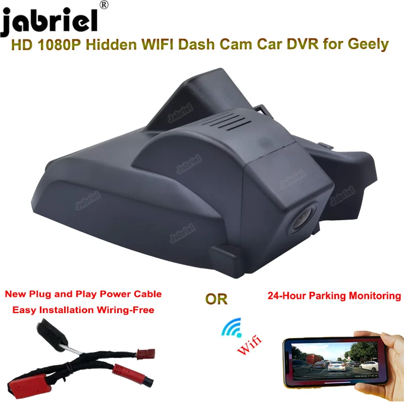 

Jabriel HD 1080P Wifi Dash Cam Camera For Geely Tugella Xingyue FY11 Atlas Pro 2016-2019 2020 2021 2022 Car DVR Video Recorder