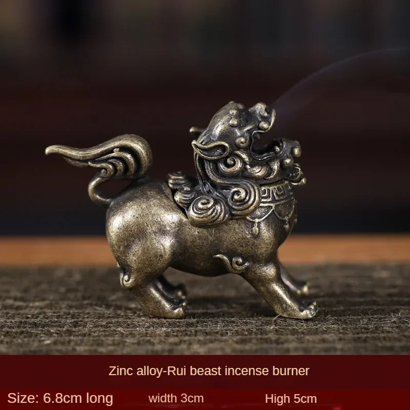 Mythical Animals Incense Burners Bronze Lion Incense Holder Incenses Towers Lotus Censer Home Office Lucky Dragon Inense Burner