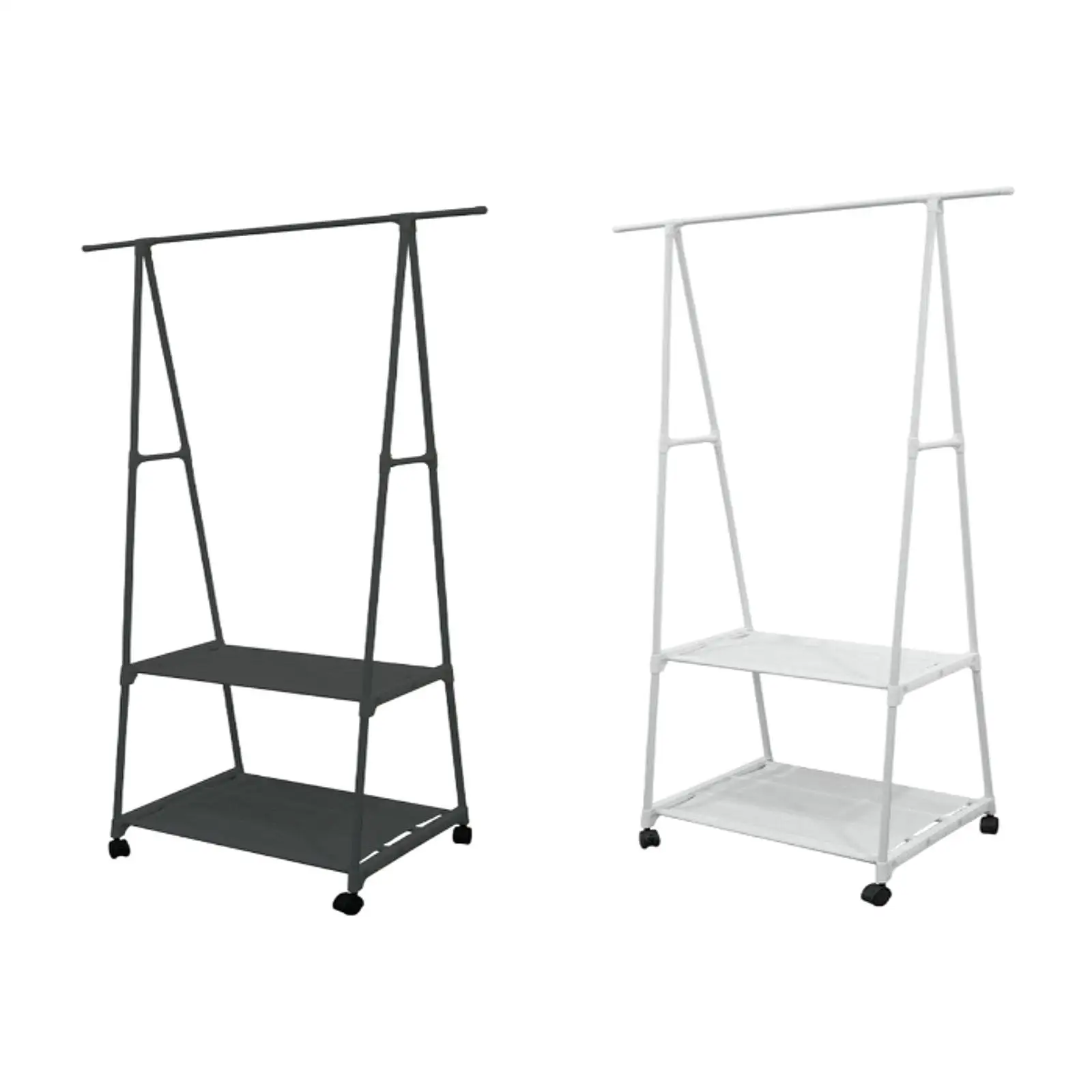 

Clothing Rack on Wheels Entryway Cloakroom Rolling Bedroom Clothes Rack