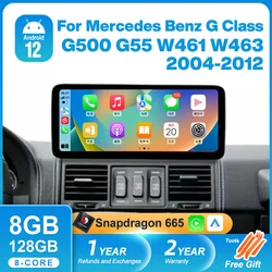 Qualcomm Autoradio Lettore Video Multimediale Schermo Per Mercedes Benz Classe G G500 G55 W461 W463 2004-2012 Android 12 Carplay GPS