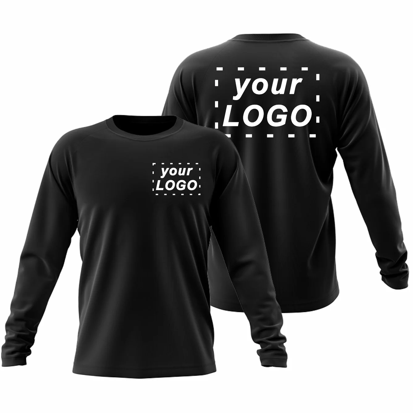 Quick-drying Long-sleeved T-shirt Custom Printing And Embroidery Company Logo Sun Protection Loose Sports, Fishing T-shirt 3xl