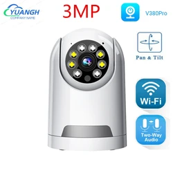 V380 Pro 3MP MINI kamera WIFI kryty CCTV inteligentna domowa bezprzewodowa kamera bezpieczeństwa dwa sposoby AUDIO