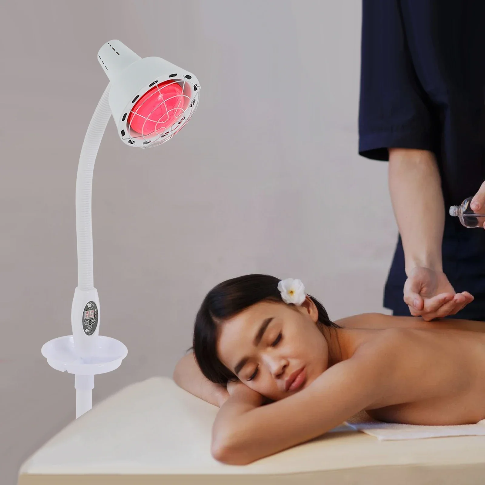 Lampada di calore a infrarossi lontani con luce rossa per trattamenti a infrarossi per case Saloni di bellezza Sanatoriums Ospedali Cliniche