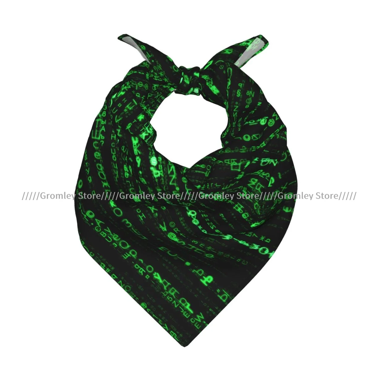 

Green Matrix Square Towel Multifunctional Neck Scarf Hair Bandana