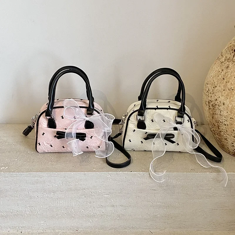

2025 Retro Bow Pillow Bag - Light Luxury Fashion | Portable Underarm Crossbody for Women, Cute Design