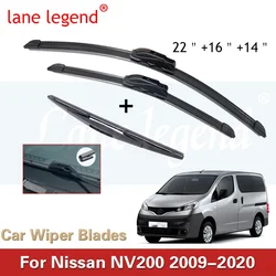 For Nissan nv200 2009-2020 Car Front Rear Wiper Blades Soft Rubber Windscreen Wipers Auto Windshield 22