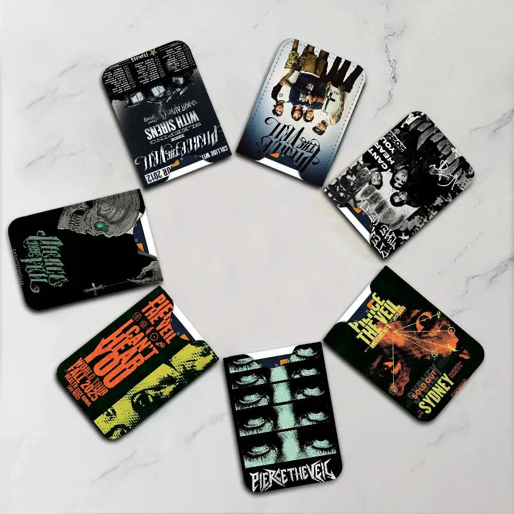 P-Pierce T-The V-Veil Band Card Protect Credit Bank Card Holder Case Slim Wallet Protector for Men Travel Shopping