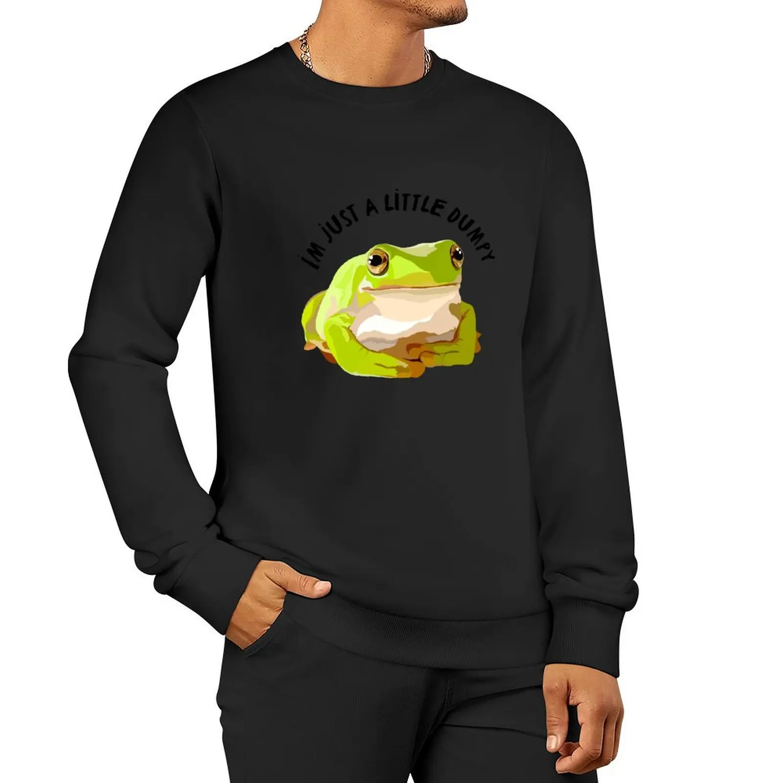 

W is for Whites Tree Frog Im A Little Dumpy Pullover Hoodie men clothes tracksuit men mens clothing sweatshirt men