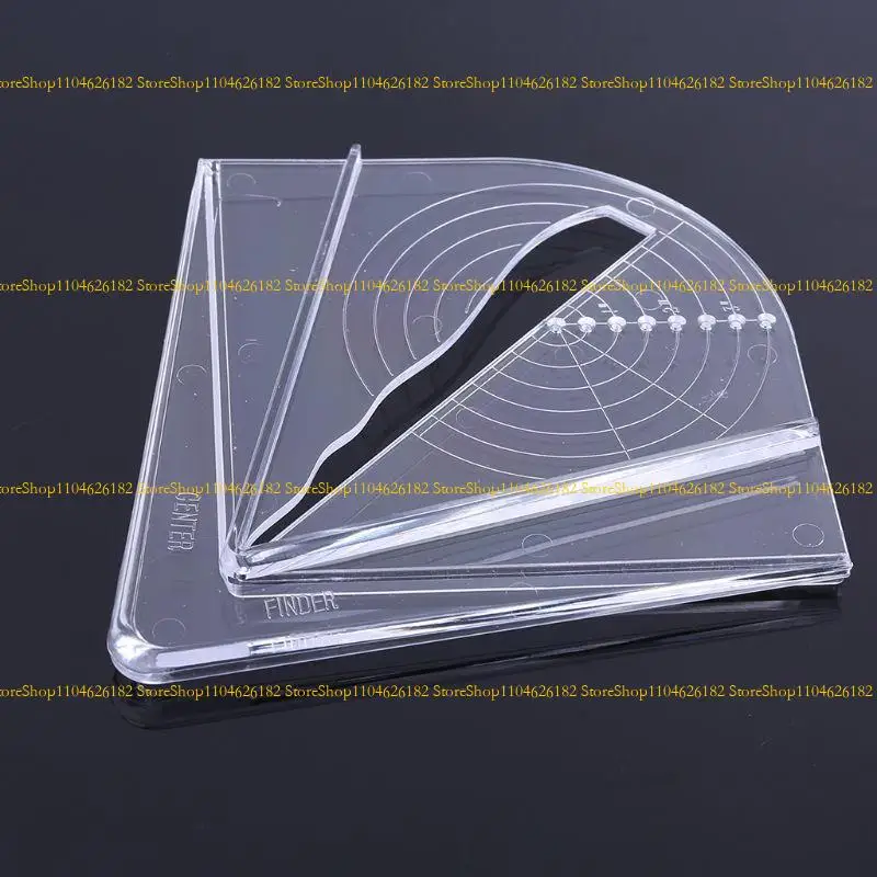 Q2Q4 Transparente Center Finder Center Finder Finder Tool Square Round Octogon
