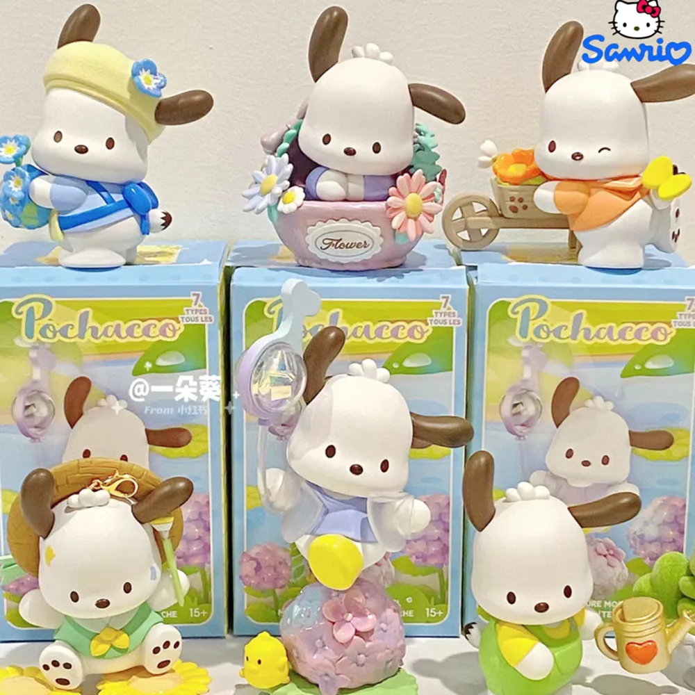 Sanrio Pochacco Flowers And Youth Series Genuine Original Anime Blind Box Figure Mystery Box Guss Bag Collection Decoration Toys