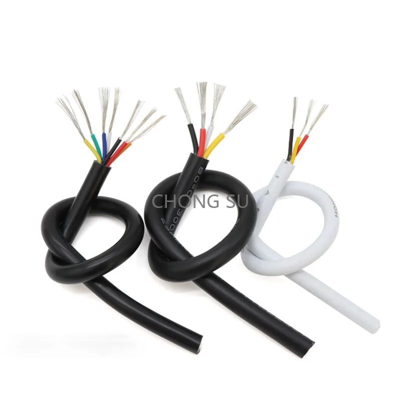 1M 30 28 26 24 22 20 18 16 AWG UL2464 2-10 Cores PVC Insulation Electronic Wire Cable Copper Tinned Signal Cable Wire Light Line