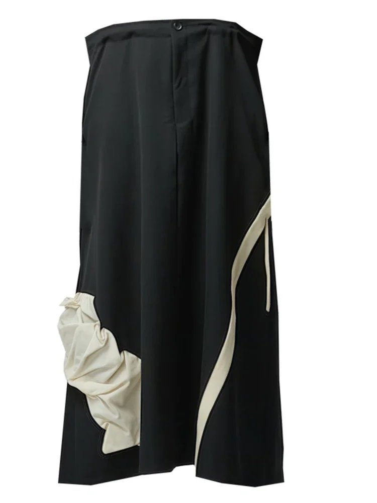 FANTASTION 오리지널 클라우드 스플라이스 와이드 레그 팬츠 입체 컷 유니섹스 루즈 오버사이즈 캐주얼 시크 바지