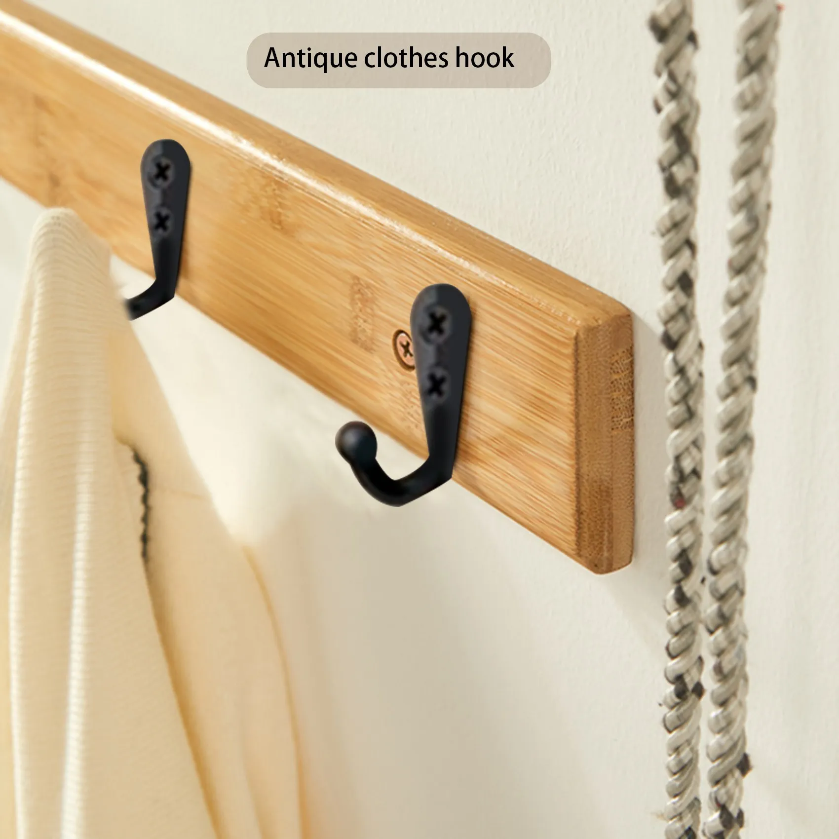 

2025 Trend100 Pieces Of Double-Hole Wall Mounted Single Hook Robe Hook Coat Hook And 210 Pieces Of Screws For Hanging Key Hook