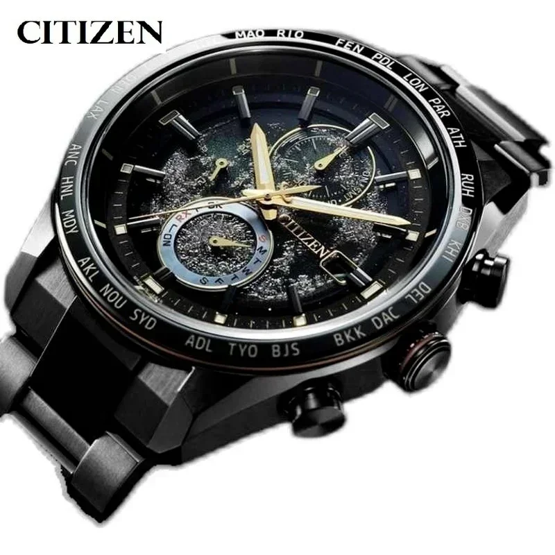 CITIZEN Luxury The Back of The Moon  Men's Watch Stainless Steel Quartz Watch Calendar Night Light Fashion Casual Men's Watch