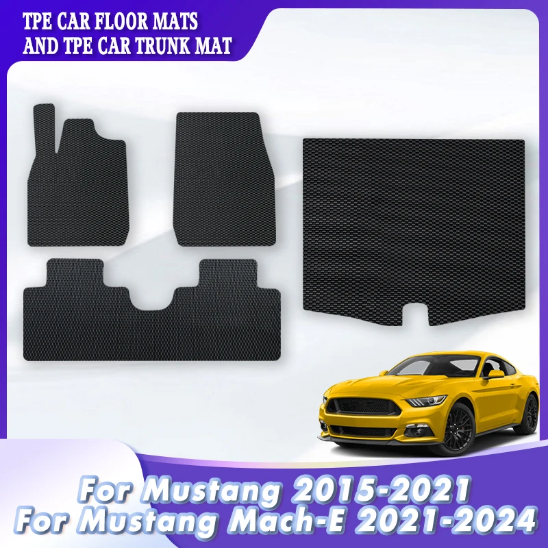 

Автомобильные коврики TPE, коврики в багажник для Ford Mustang 2015 2016 2017 2018 2019 2020 2021 для Mustang Mach-E 2021 2022 2023 2024 Коврики