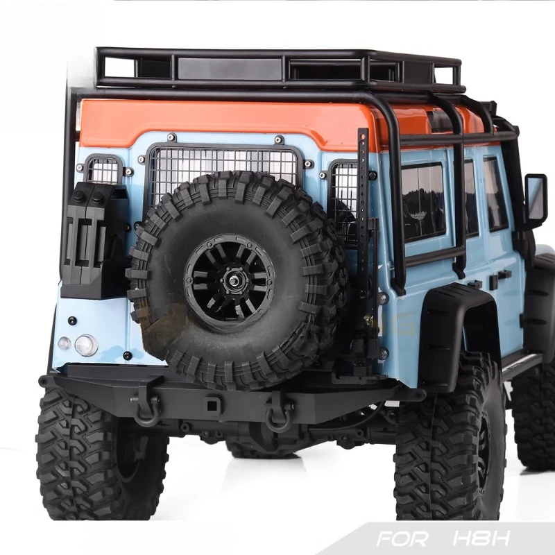Simulation Edelstahl Heckscheibe Netzwerk Auto Shell Metallplatte für 1/8 RC Crawler Auto H8H Defender Traxxas Upgrade Teile