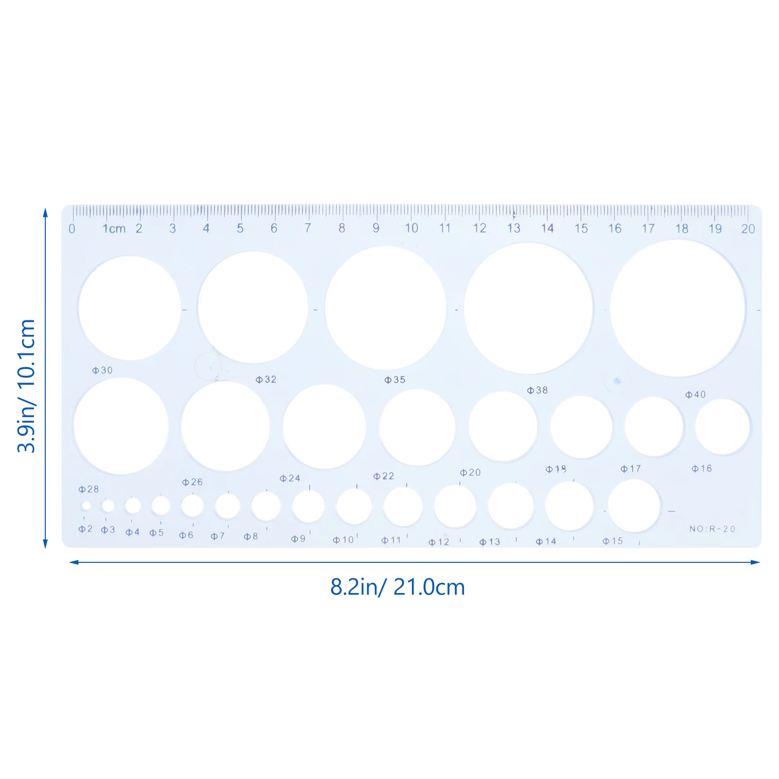 6Pcs Geometric Drawing Templates Stencil Plastic Measuring Rulers for Drafting Engineering Architecture Student Design Supplies