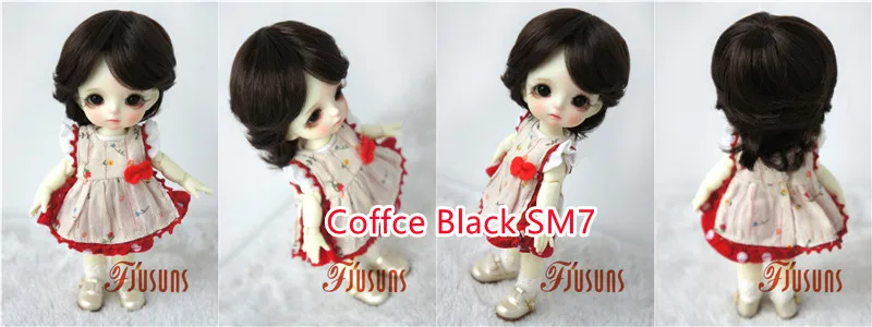 Doll Wigs JD075 1/6 1/8 1/4 1/3 Short Boyish Cupid Curls Synthetic Mohair BJD Wigs 5-6' 6-7' 7-8' 8-9' OB11 YOSD Doll Hair