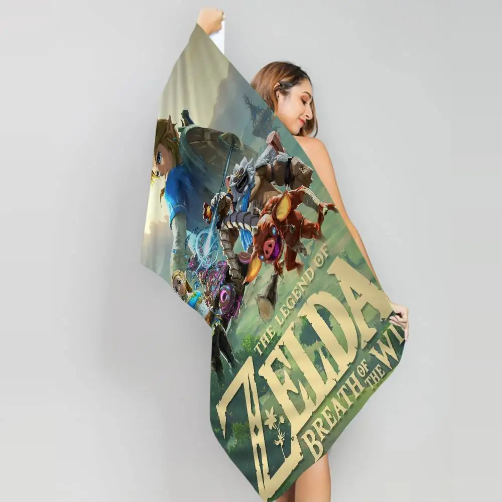 Anime L-Legend Video Game Z-Zeldas Microfiber Beach Towel Absorbent Quick Dry Soft Yoga Swimming Resort Mountain Climbing Towel