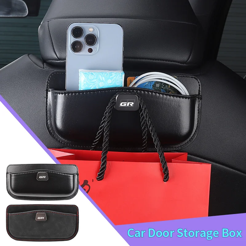 Car Seatback Storage Box Seam Case Door Clutter Organizer Accessories For Toyota GR Gazoo Racing Camry Corolla CROSS RAV4