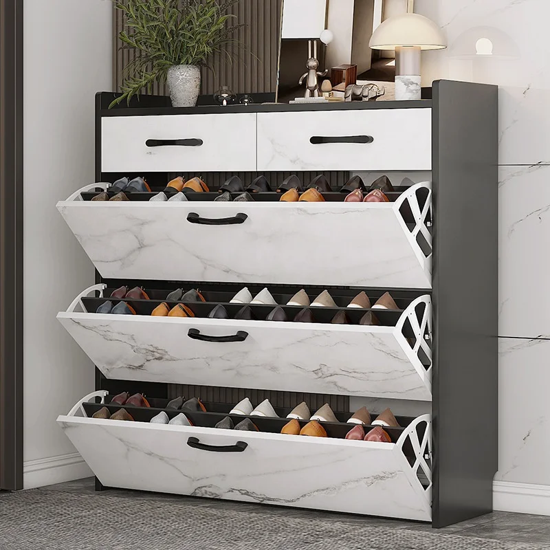

2024 color 4-layer shoe cabinet wood recycled pine storage shoe rack