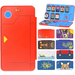 24 In 1 Ns Switch Game Card Storage Case Portable Magnetic 3D Silicone Cover Box Shell for Nintend Switch Travel Accessories